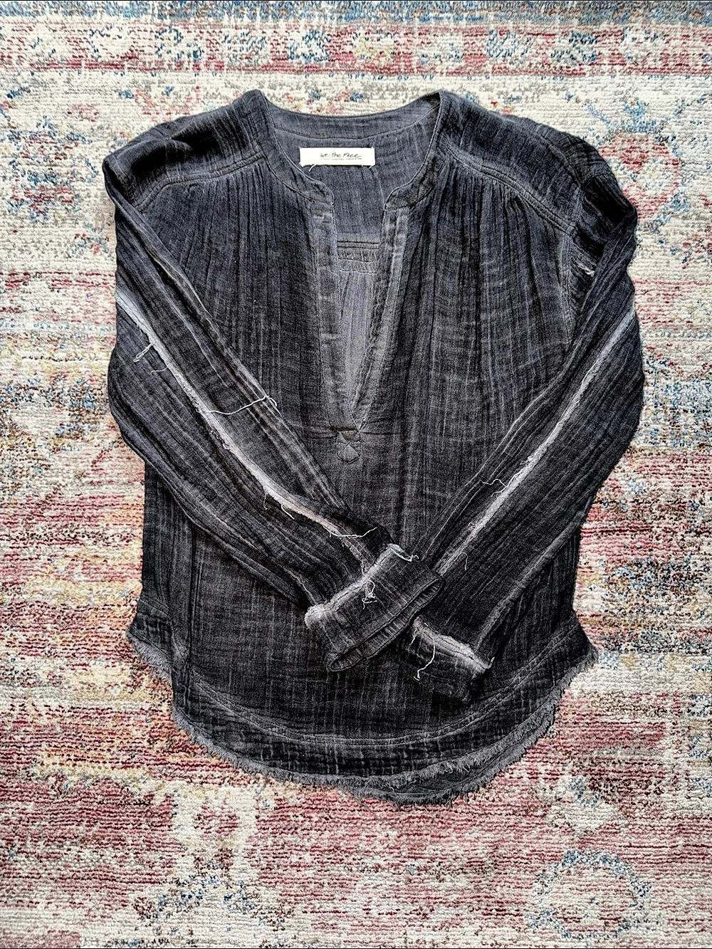 We The Free Gray Long Sleeve Tunic Size XS
